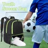 Soccer Backpack, Lightweight Soccer Bag, Water resistant Sport Equipment Bags Fit Basketball to Match Training - 2 of 4