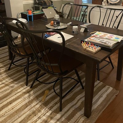 Set Of 2 Longford Metal Vintage Industrial Dining Chair Black