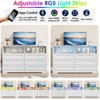 White Dresser for Bedroom Deep Drawers, Wide Wooden Bedroom Dressers with Power Outlet and Led Light - 4 of 4
