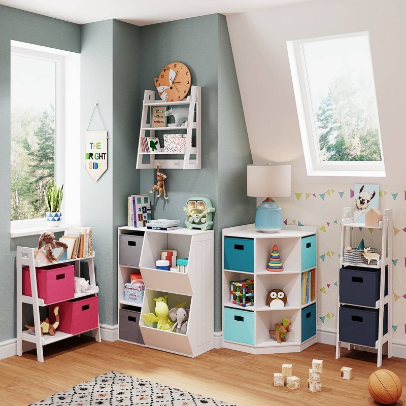 3pc Kids' Floor Cabinet with 2 Bins Set - RiverRidge Home, 4 of 9