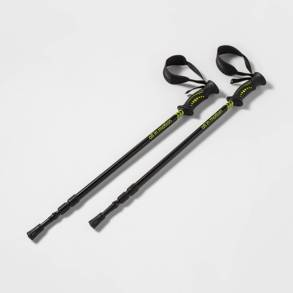 2pk Adjustable Trekking Poles Black - All In Motion™