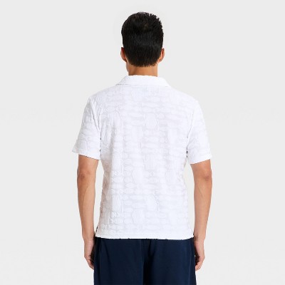 Мужские рубашки Goodfellow & Co Men's Casual Fit Short Sleeve Johnny Collar Shirt - Goodfellow & Co™ True White M — фото 2