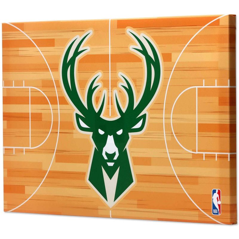 NBA Milwaukee Bucks Court Canvas Wall Sign, 2 of 5