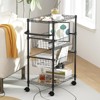 Kitchen Utility Cart, 4 Tier Heavy Duty Rolling Cart, 110 Lbs Capacity Storage Cart with Wheels & Handle Bar, Display Shelf Wire - 4 of 4