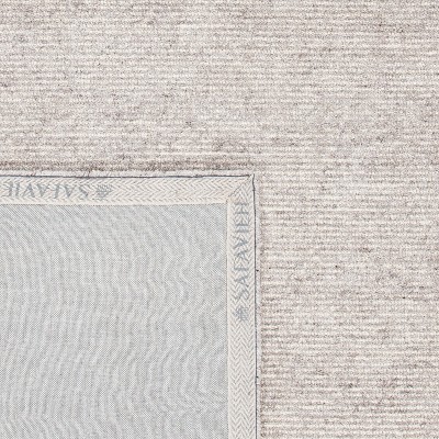 Hand-loomed Gray Wool & Viscose 6' x 9' Rectangular Area Rug