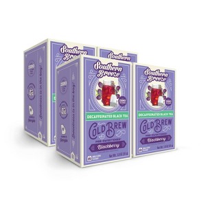 Southern Breeze Decaf Cold Brew Sweet Tea Blackberry Iced Tea with 20 Individually Wrapped Tea Bags, Pack of 4 - 1 of 4