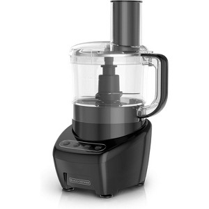 BLACK+DECKER Food Processor and Vegetable Chopper, Stainless Steel Blade, 8-Cup Capacity, 450W Power w/ Attachments to Shred, Slice, Grind, and Puree - 1 of 4