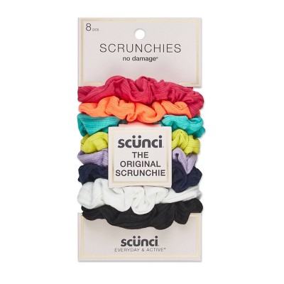scunci  Small Ribbed Scrunchies - 8pk -  Assorted Colors
