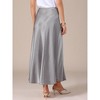 INSPIRE CHIC Women's Satin High Waisted Elastic Waistband Casual Flowy Elegant Maxi Skirt - 4 of 4