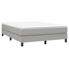 vidaXL Fabric Queen Box Spring Bed Frame 59.8"x79.9" in Light Gray, Modern Design - 2 of 4