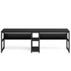 Resenkos Computer Desk, Office Desk, Study Desk,78.7" Two Person Desk, Computer Desk Double Workstation with Shelves,Black - 4 of 4