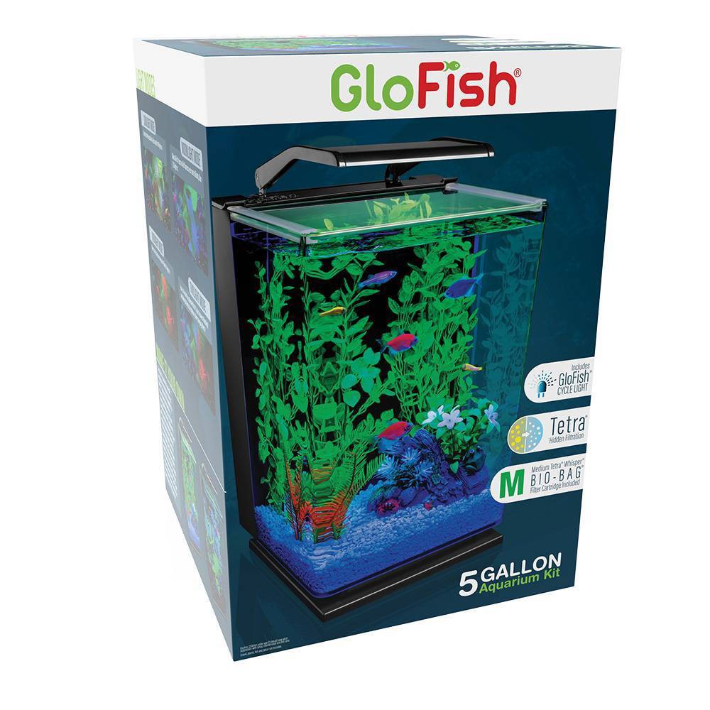 Photos - Aquarium Glofish Hinged Cycle Light And Hidden Filtration  5gal 