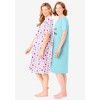 Dreams & Co. 2-Pack Short-Sleeve Sleepshirt - 4 of 4