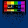 Adult Design By Humans Pride Rainbow Flag Music Note Cassette By Avocato T-Shirt - 2 of 3