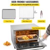 VEVOR Commercial Convection Oven, 47L/43Qt, Half-Size Conventional Oven Countertop, 1600W 4-Tier Toaster with Front Glass Door, 120V, Silver - 3 of 4