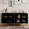 SKRAN Buffet Cabinet with Storage,4 Doors Wood Sideboard Cabinet with Carved Door Panels, Adjustable Shelves for Living Room, Kitchen - 2 of 4