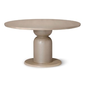 Maven Lane Mila Contemporary Round Wooden Dining Table in Refined White Finish - 1 of 4