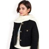 Anna-Kaci Women's Knitted Hooded Scarf with Versatile Design and Warm Ribbed Texture for Stylish Comfort and Winter Protection - 3 of 4