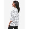 Jessica London Women's Plus Size Stretch Cotton Boatneck Tunic - 3 of 4
