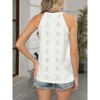 Coolmee Women's Summer Tops Casual Crewneck Sleeveless Shirts Lightweight Crochet Knit Texture Tank Top - 4 of 4
