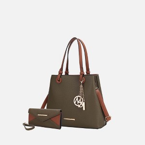 MKF Collection Kearny Vegan Leather Women’s Tote Bag with Wallet by Mia K- 2 pieces - 1 of 4