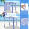 Costway 6.6' x 6.6' Foldable Beach Cabana Easy-Setup Beach Canopy W/ Carry Bag Navy\Blue - 4 of 4