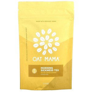 Oat Mama Morning Sickness Tea, Meyer Lemon Ginger, Caffeine Free, 14 Tea Bags, 32 g - 1 of 2