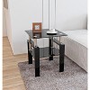 Ridstar 1-Piece Modern Coffee Table with Tempered Glass For Living Room-Black - 3 of 4