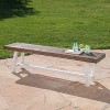 Christopher Knight Home Bowman Outdoor Acacia Wood 63" W Bench with Iron Legs - 2 of 4