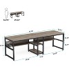 Tribesigns Double Desk with Bookshelf, 78.7" Computer Office Double Desk for Two Persons, Writing Desk Workstation with Shelf for Home Office - 3 of 4