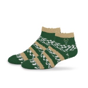 NBA Milwaukee Bucks Multi Stripe Fuzzy Socks - 1 of 3