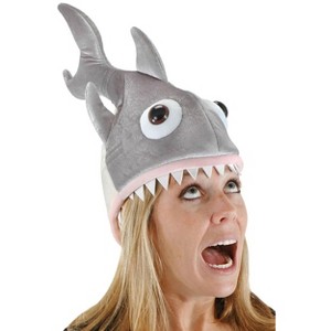 HalloweenCostumes.com    Adult's Deluxe Shark Hat, Gray - 1 of 2