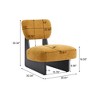 Polyester Modern Lounge Chairs Set of 2 with Wood Base and Wide Cushions - 3 of 4