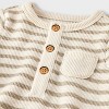 Baby Boys' Henley Cozy Long Sleeve Romper - Cat & Jack™ - 3 of 4