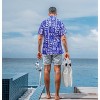 LA LEELA Mens Hawaiian Shirts Short Sleeve Button Down Shirt Floral Shirt Men Summer Beach Casual Vacation Tropical Shirts for Men Funny - 3 of 4