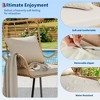 Patio Dining Chairs Set of 2, Outdoor Wicker Club Chair with Cushions, All Weather Wicker Armchairs, Small Patio Boho Bistro Sets Conversation Chairs - 4 of 4