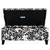 Syemin Ottomans and Benches Floral Storage Ottoman, Multi-Functional Footrest Seat, Upholstered Ottoman with Storage, White, 38.25"*19.25"*16.5" - 2 of 4