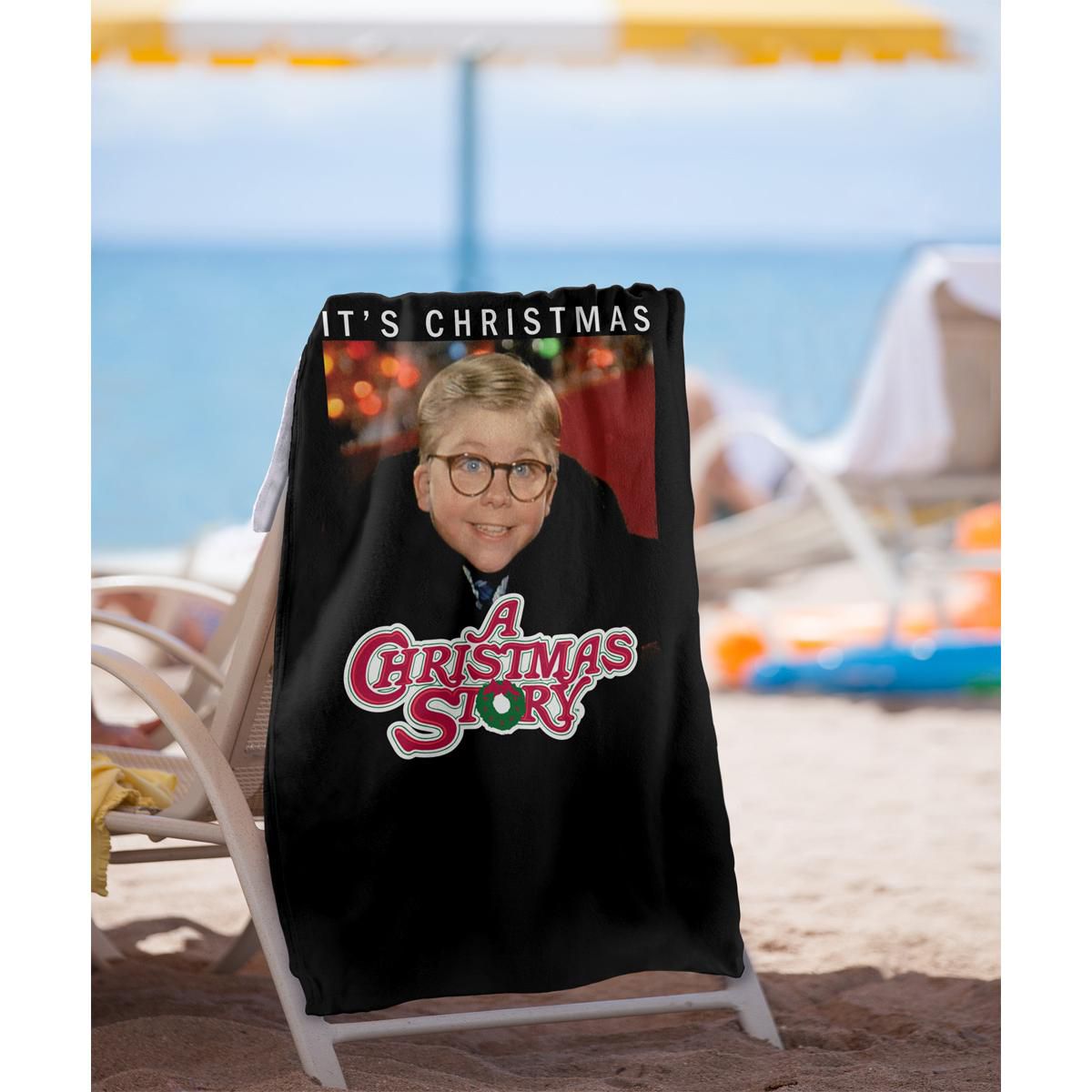 A Christmas Story Ralphie It's Christmas 30" x 60" Beach Towel - thumbnail 2