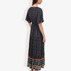 Anna-Kaci Women's Bohemian V-Neck Maxi Dress Floral Print Short Sleeves - 3 of 4