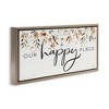 Stupell Industries Our Happy Place Florals Black Framed Floater Canvas Wall Art - 3 of 4