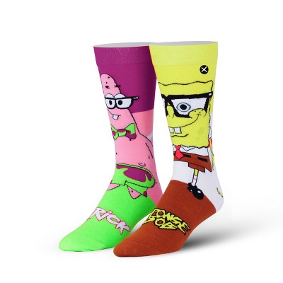 Spongebob Squarepants Adult Quarter Crew Socks - 2-pack Of Bikini Bottom  Fun! : Target