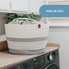 CleverMade XL Rope Basket Stone Gray - 4 of 4