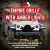 AMERICAN MODIFIED Empire Grille Compatible w/ Jeep 2018+ Wrangler JL & 2020+ Gladiator JT w/ Camera, White/Black - 2 of 4