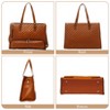 EcoSummer Lunch Tote Bag for Women 15.6" Work Tote with Insulated Compartment Laptop Briefcase with Wristlet, Brown. - 3 of 4