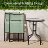 Best Choice Products 3-Piece Patio Bistro Dining Furniture Set w/ Round Textured Glass Tabletop, Folding Chairs - 4 of 4