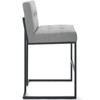 Modway Privy Black Stainless Steel Upholstered Fabric Bar Stool - 2 of 4