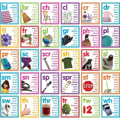 Teacher Created Resources Colorful Photo Cards Digraphs and Blends Bulletin Board Set 30 Pieces