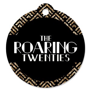 Big Dot of Happiness Roaring 20's - 1920s Art Deco Jazz Party Favor Gift Tags (Set of 20) - 1 of 4