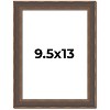 PosterPalooza | Photo Size Elegant Brown Picture Frame - UV Acrylic, Foam Board Backing, Hanging Hardware - 2 of 4