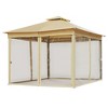 Outdoor Gazebo Tent with Double Roofs, Patio Gazebo with Mosquito Netting - 3 of 4